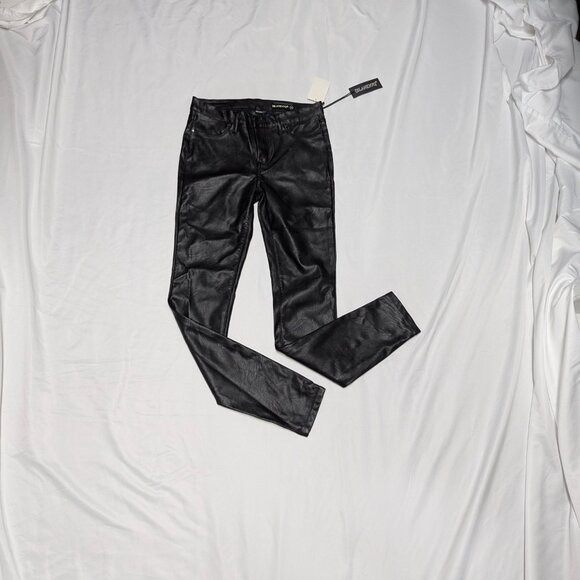 NWT Blank NYC Size 26 Black Pleather Skinny Pants - Picture 6 of 16